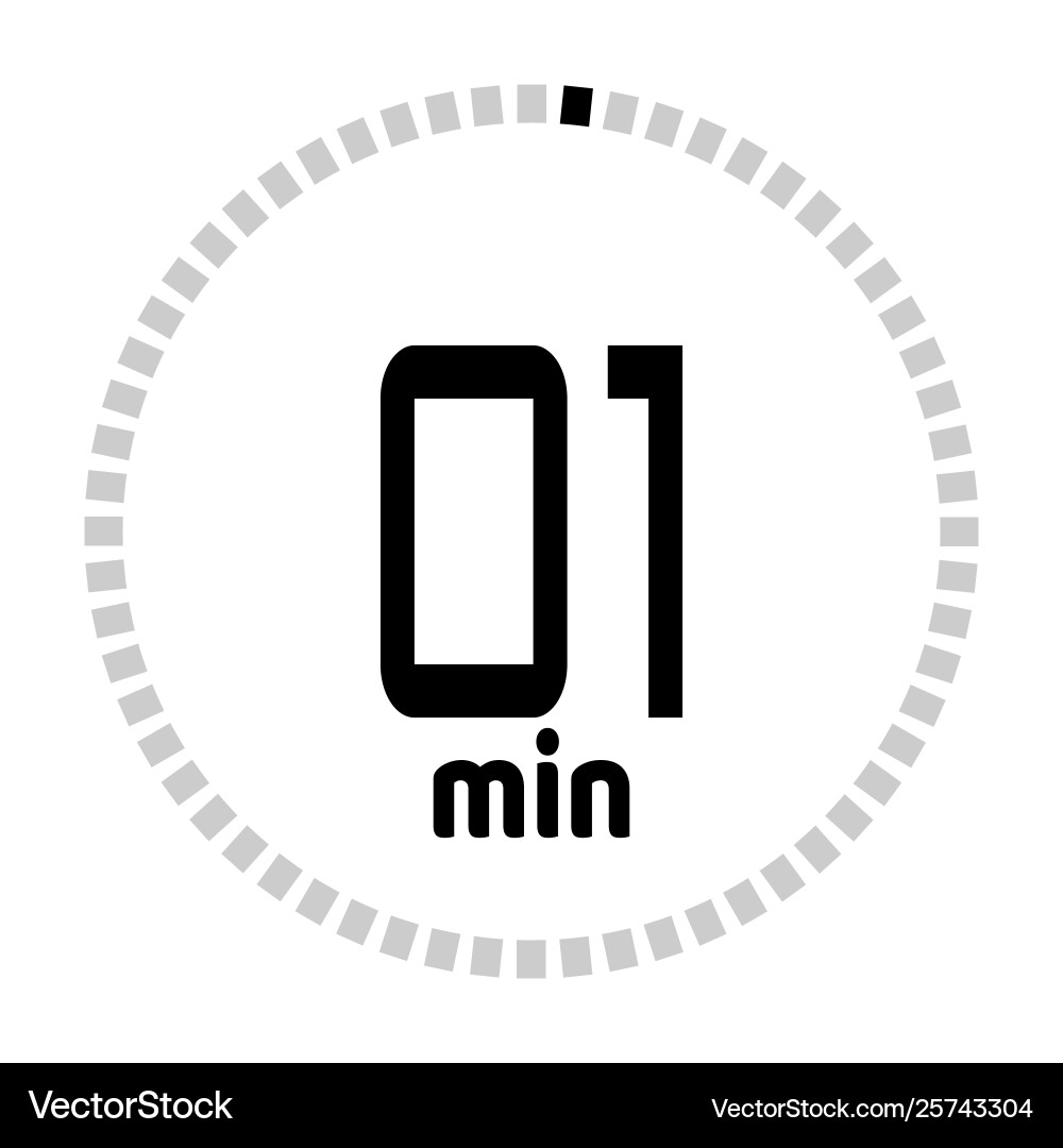 1 minutes countdown timer Vector Image