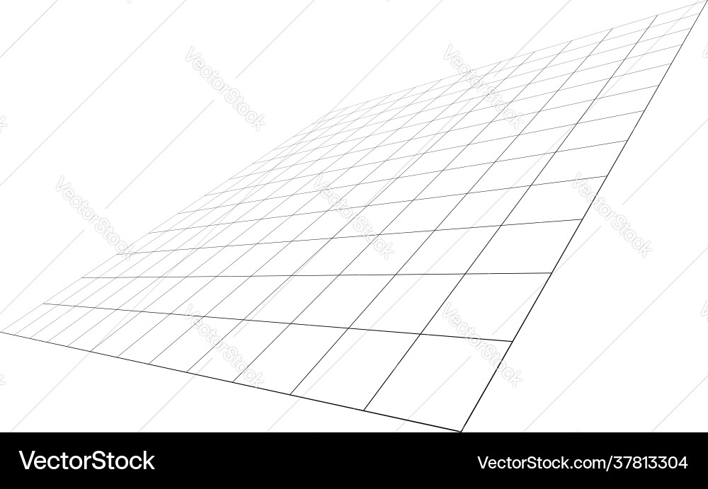 Abstract 3d grid mesh in perspective checkered Abstract 3d grid mesh in perspective checkered Vector Image