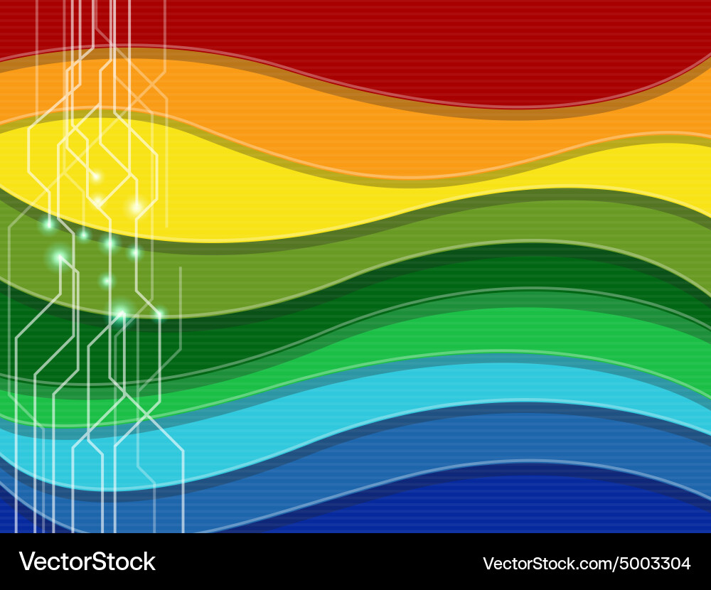 Abstract color wave background Vector Image