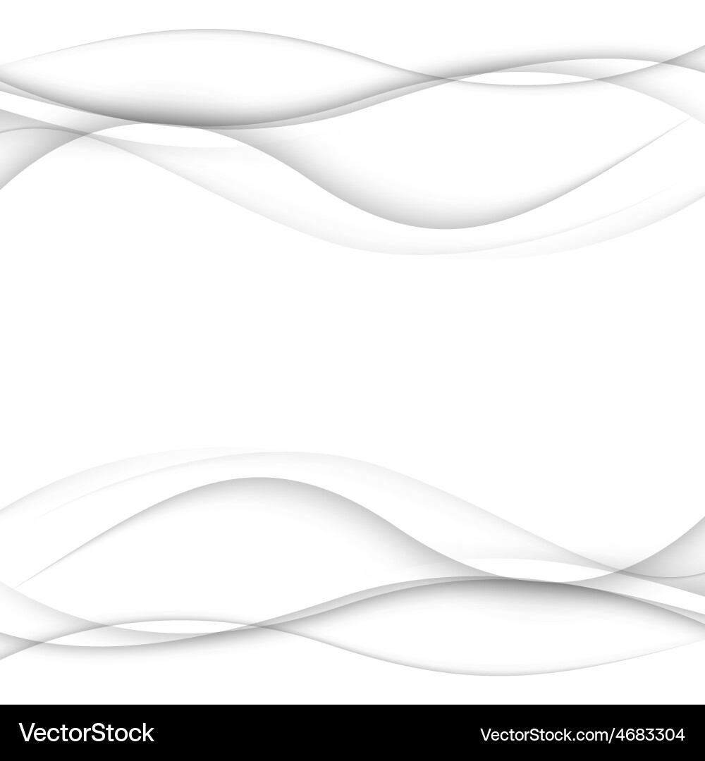 Abstract white waves - data stream concept vector image