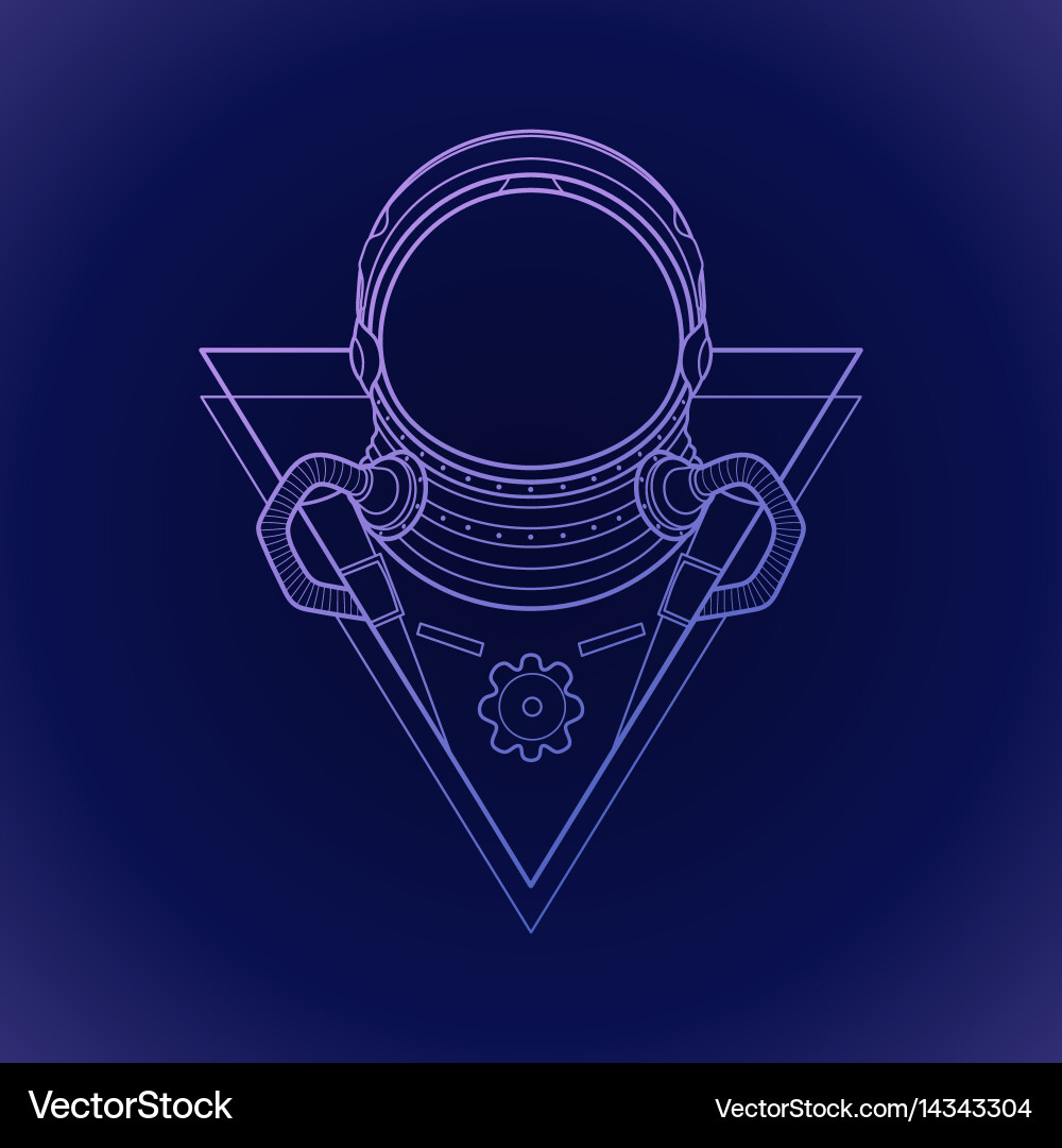 Astronaut in Triangular Shape vector image
