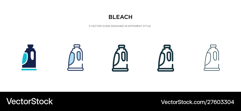 Bleach icon in different style two colored vector image