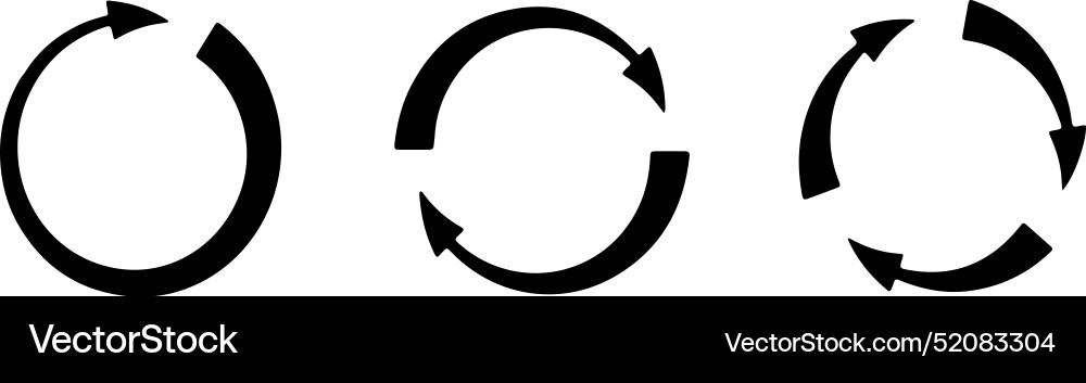 Circle arrow icon isolated on white background Vector Image