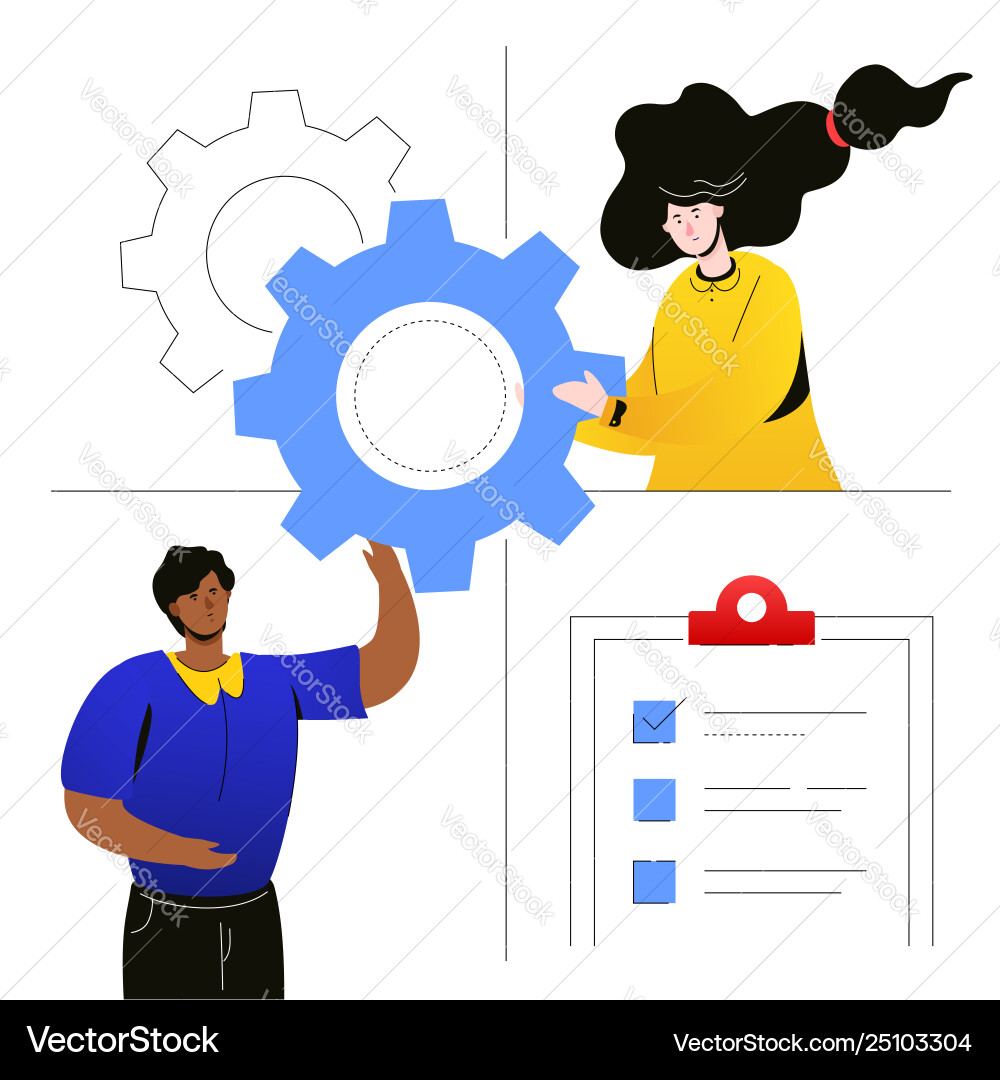 Efficient planning - flat design style colorful Efficient planning - flat design style colorful vector image