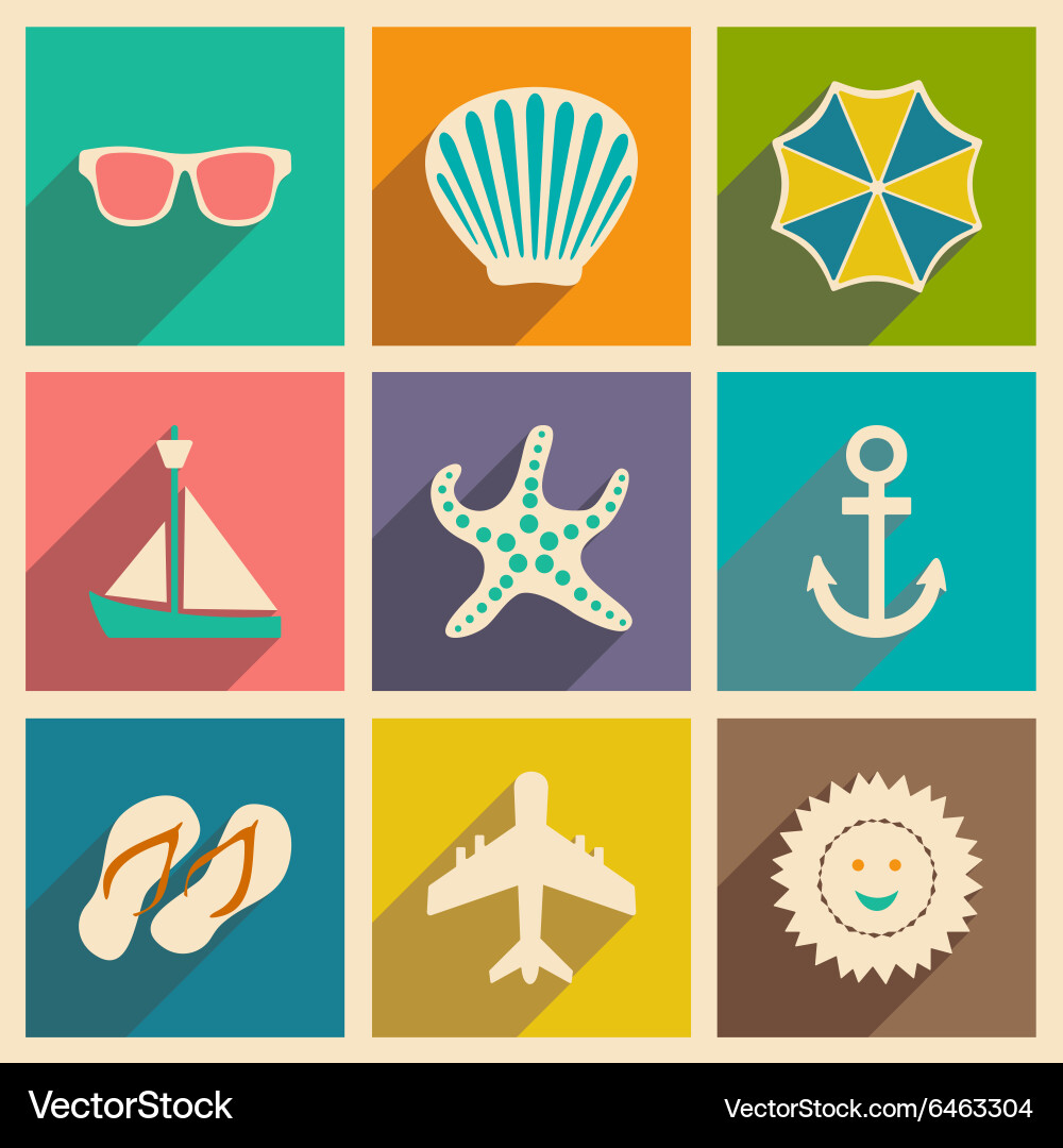 Flat with shadow concept and mobile application vector image