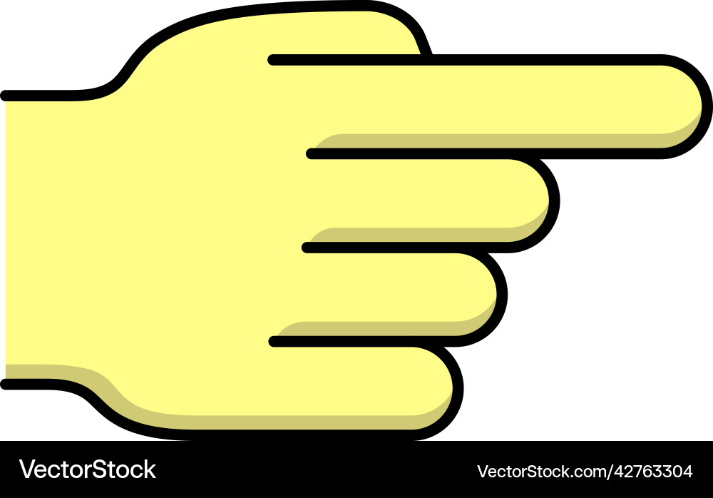 Hand pointer right icon design template Hand pointer right icon design template vector image