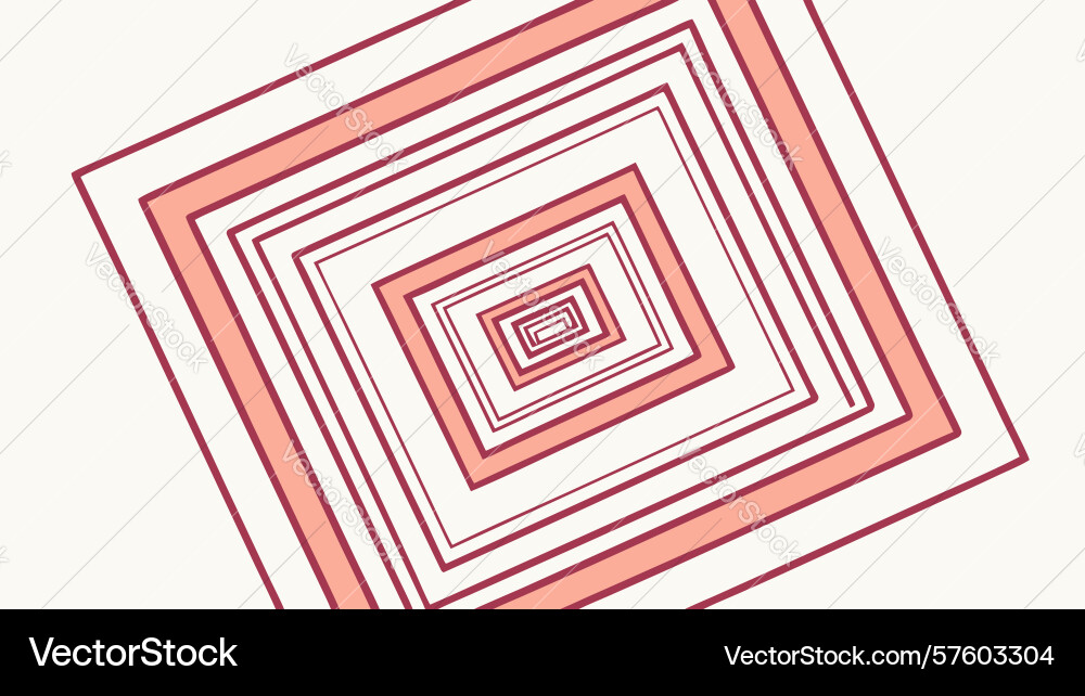 Hypnotic concentric squares pattern for abstract vector image