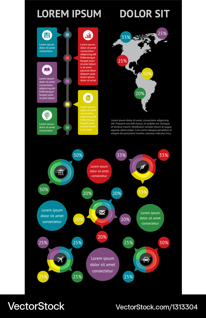 Infographics and web elements vector image