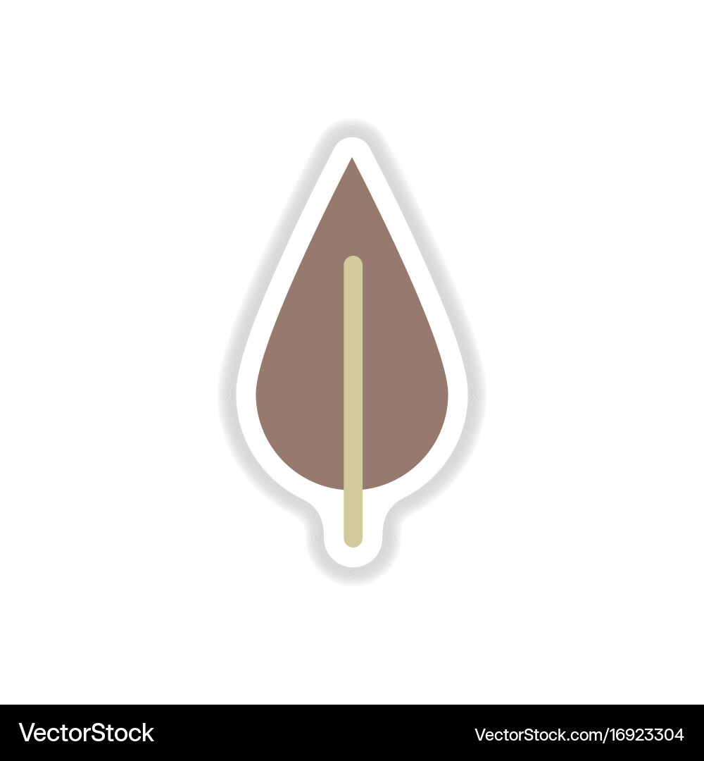 Label with leaf shadow icon design collection vector image