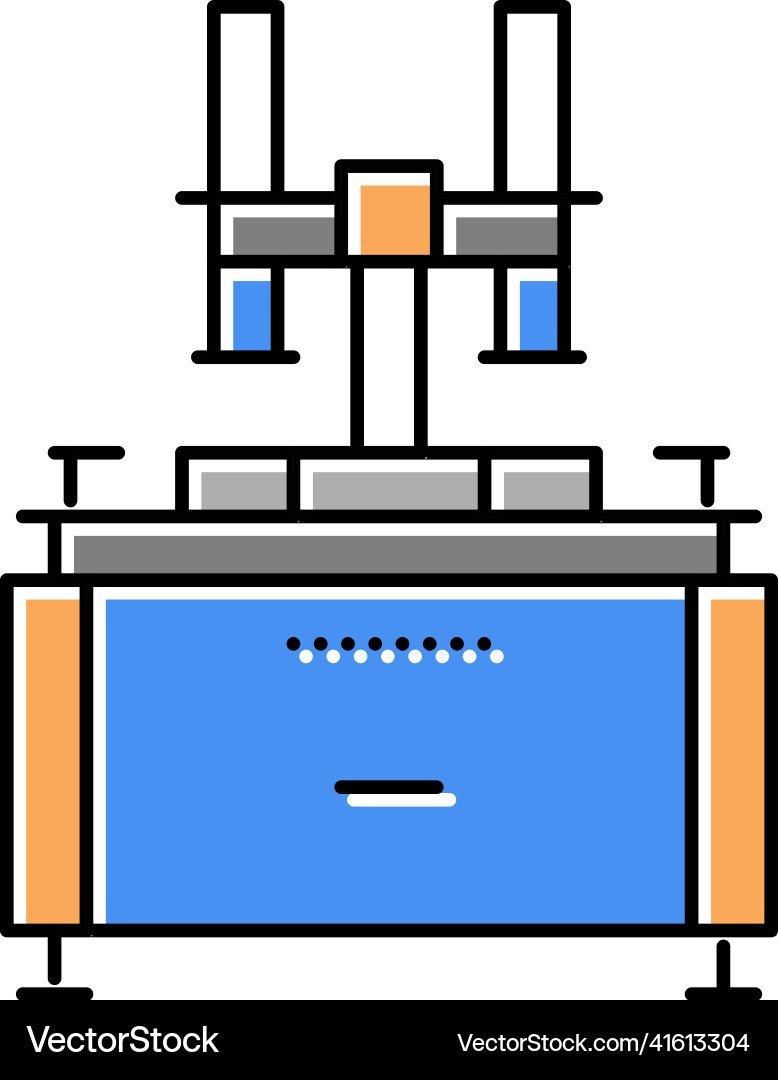 Lapping machine color icon Vector Image