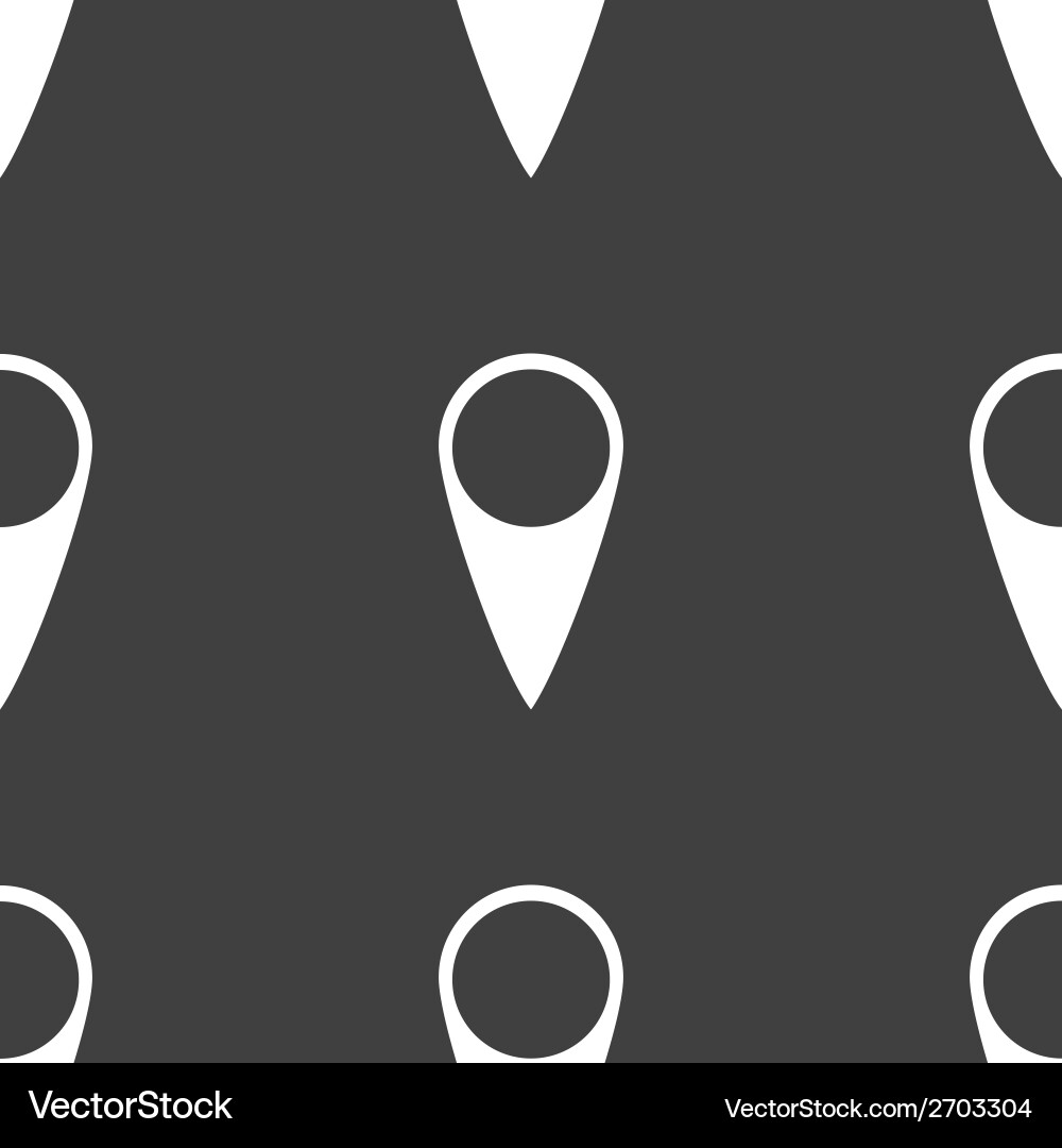 Map pointers web icon flat design seamless gray vector image