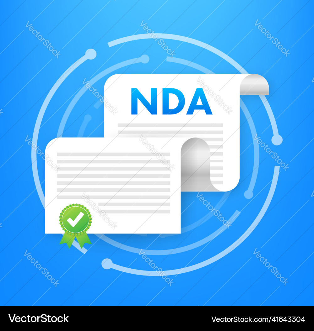 Nda-Dokument nicht Offenlegung Vereinbarung Privatsphäre Nda-Dokument nicht Offenlegung Vereinbarung Privatsphäre vektorbild