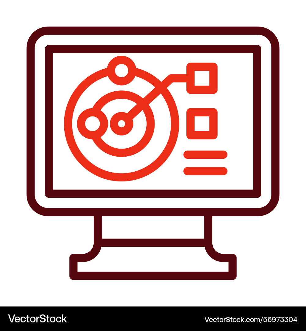 Planetary system data thick line two color icons vector image