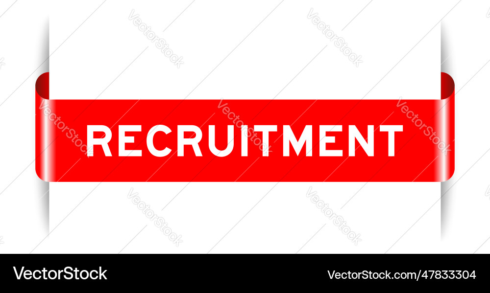 Red color inserted label banner with word Red color inserted label banner with word vector image