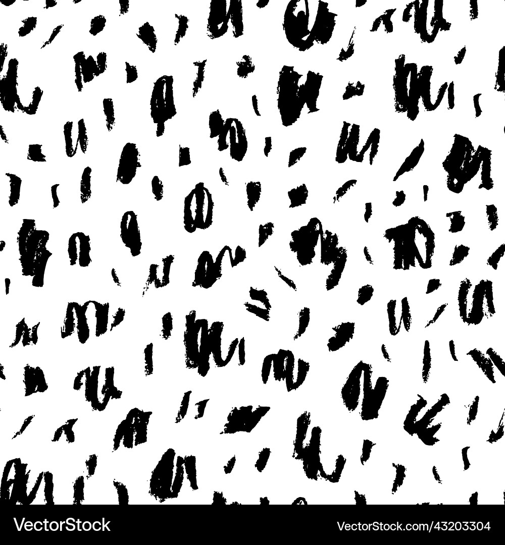 Seamless pattern with charcoal blots and strokes Seamless pattern with charcoal blots and strokes vector image