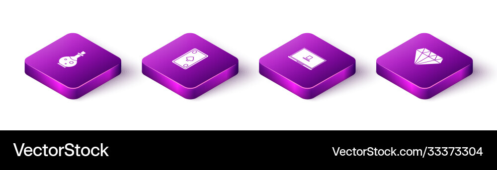 Set isometric bottle with magic elixir playing Vector Image