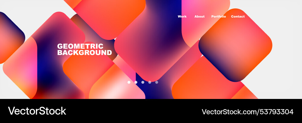 Square internet web page design template vector image