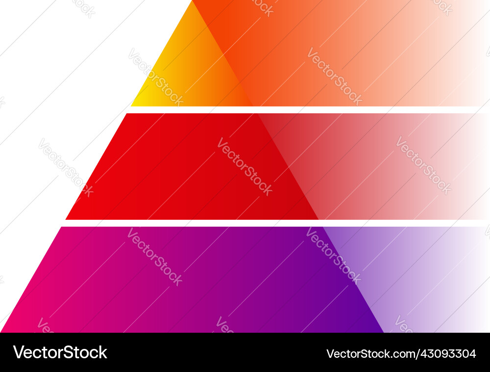 Triangle pyramid chart graph icon series Triangle pyramid chart graph icon series vector image