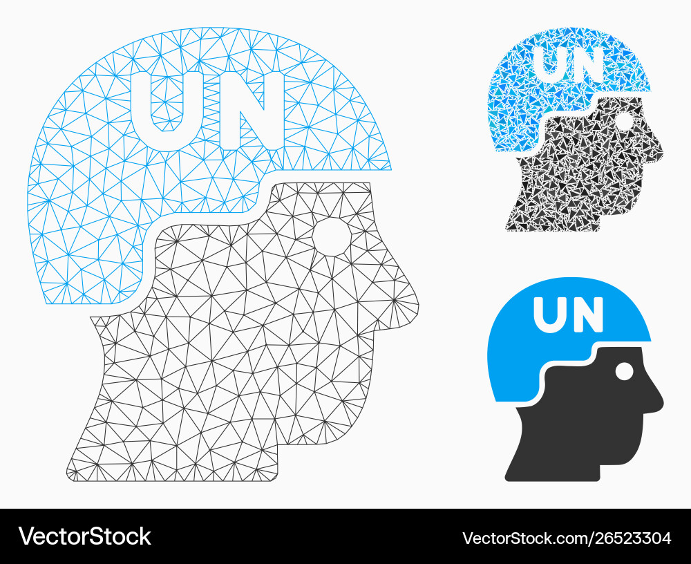 United Nations Soldaten Helm Netz United Nations Soldaten Helm Netz vektorbild