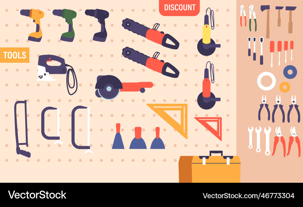 Well-organized shelf displaying a vast array Vector Image