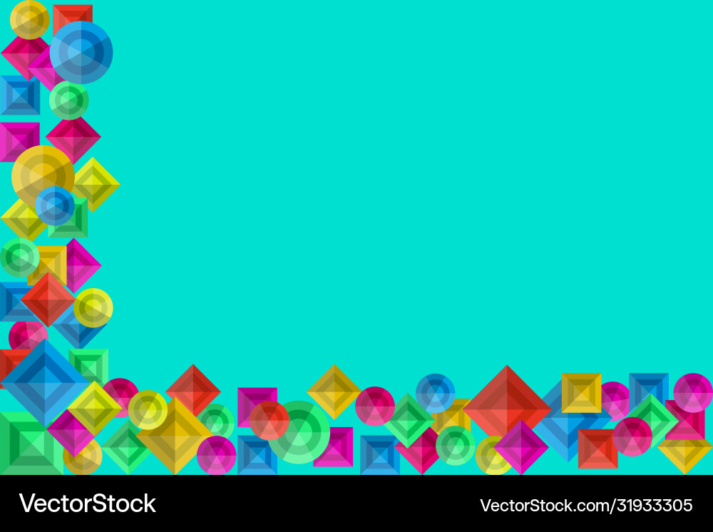Abstract background with squares and circles vector image