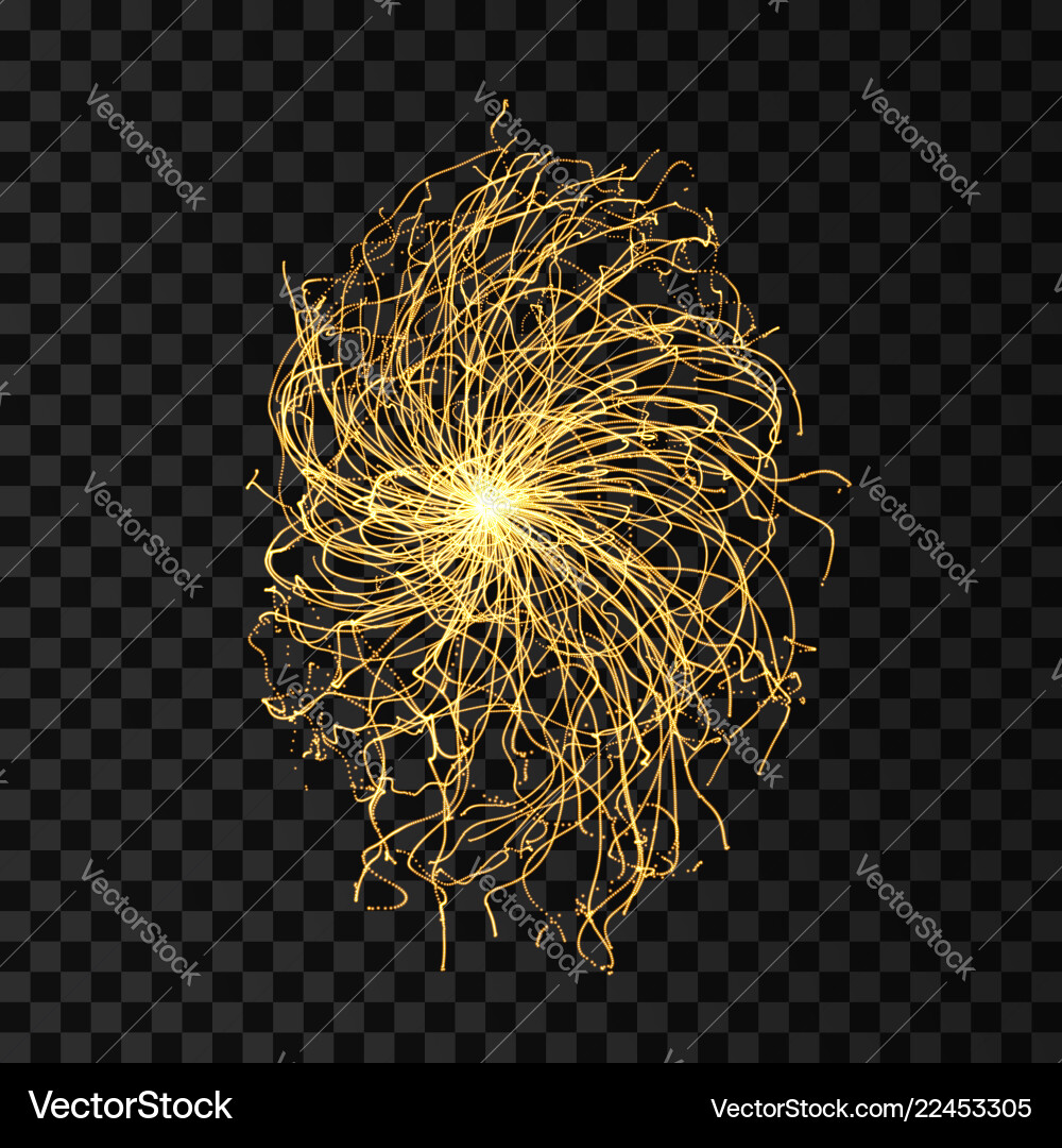 Array with dynamic particles 3d design Vector Image