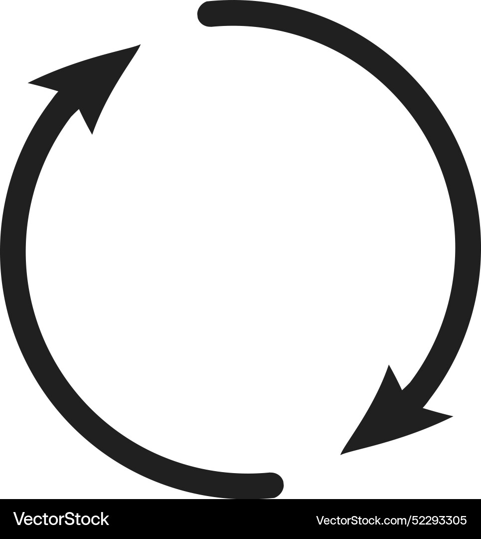 Arrow cycle sign refresh icon rotate Arrow cycle sign refresh icon rotate vector image