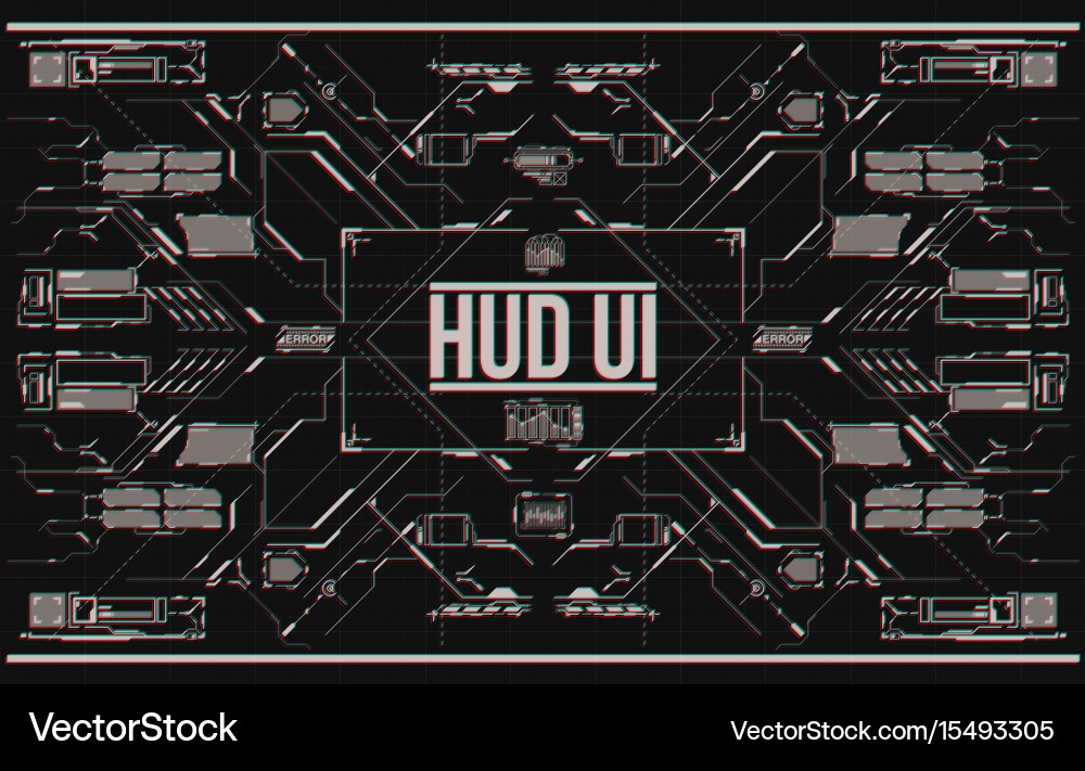Background with futuristic user interface Vector Image