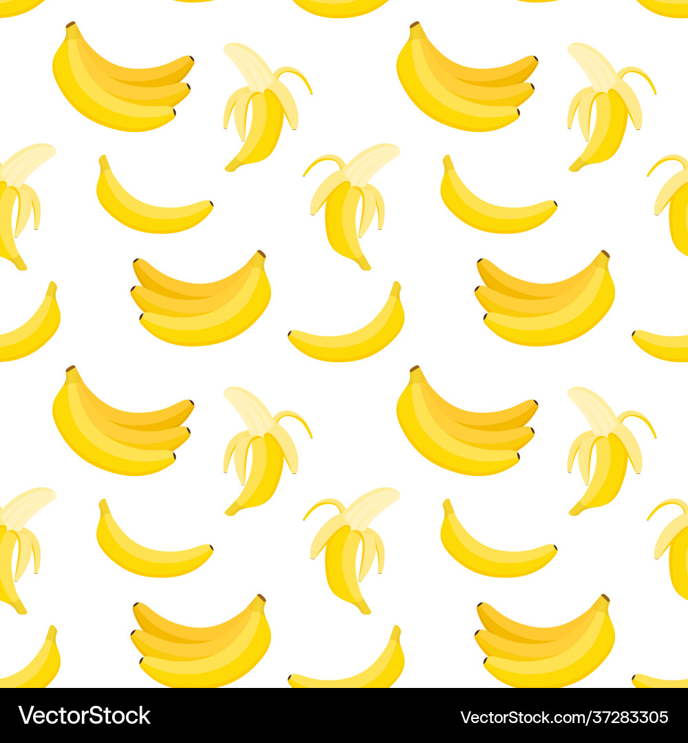 Banana Pattern - Seamless Repeat vector image