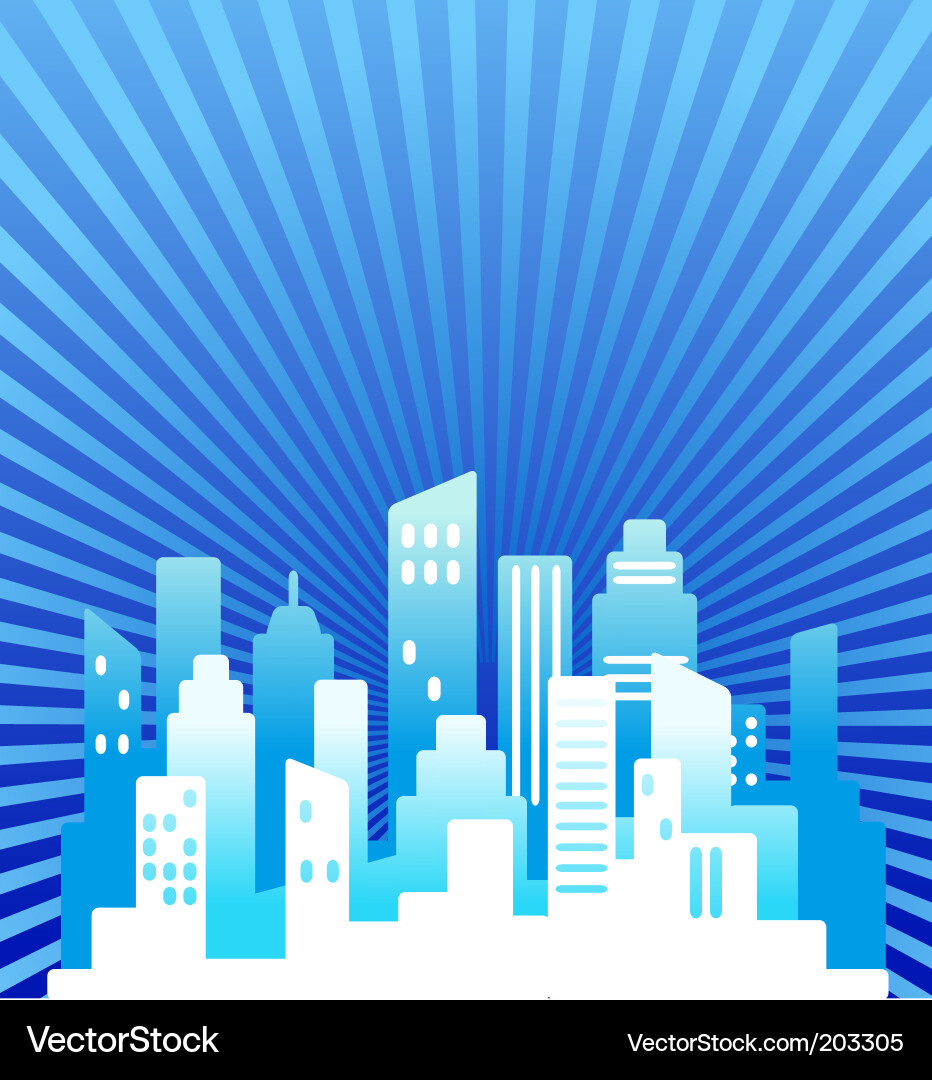 City Skyline Real Estate Flyer Vector Image