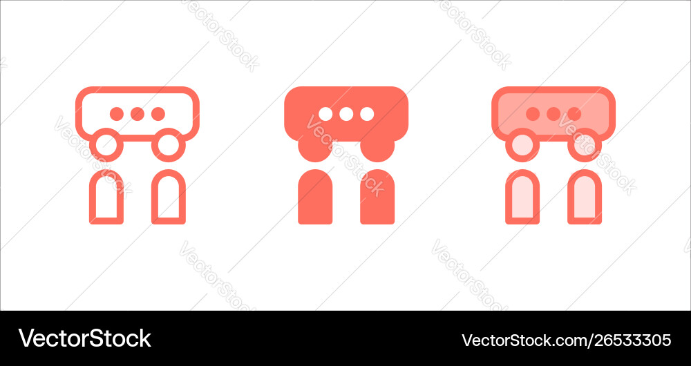 Discussion icon on white background for web ui Vector Image
