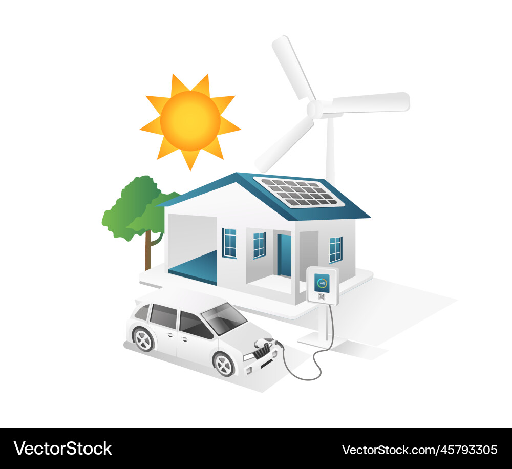 Flat isometric 3d concept of portable charging Vector Image