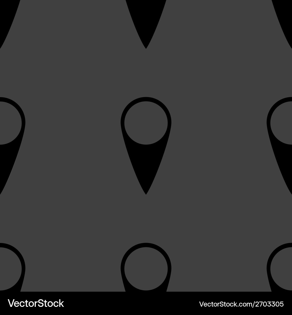 Map pointers web icon flat design seamless gray vector image