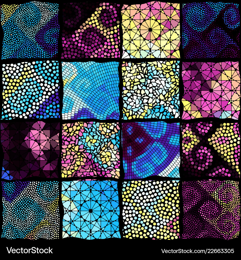 Mosaic art pattern image Mosaic art pattern image vector image