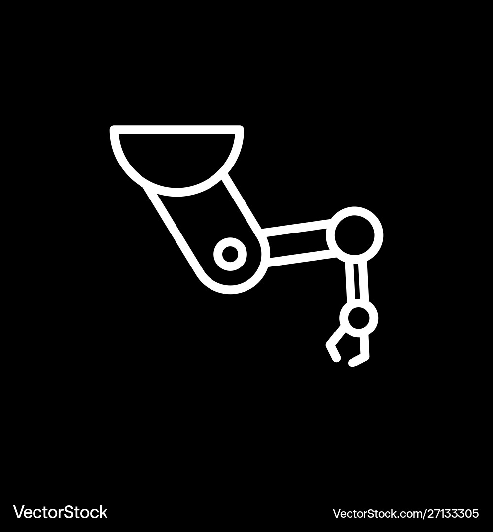 Robot hand machine simple flat style Robot hand machine simple flat style vector image