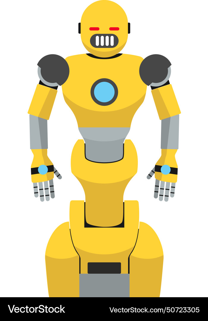 Robot icon in flat style Robot icon in flat style vector image