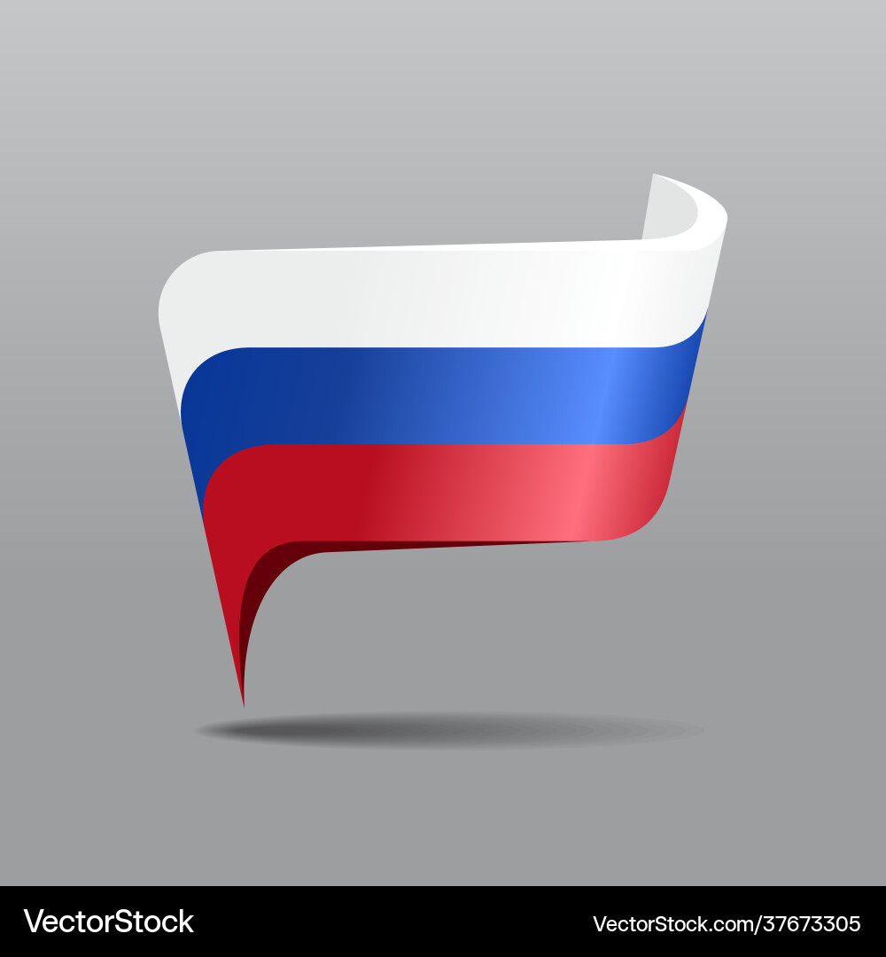 Russian Flag Pointer Map Layout vector image