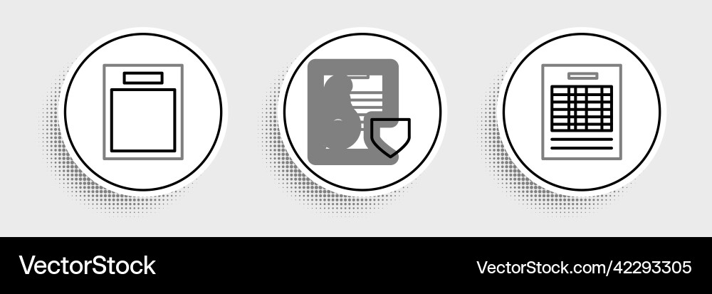 Set line report file document empty form Set line report file document empty form vector image