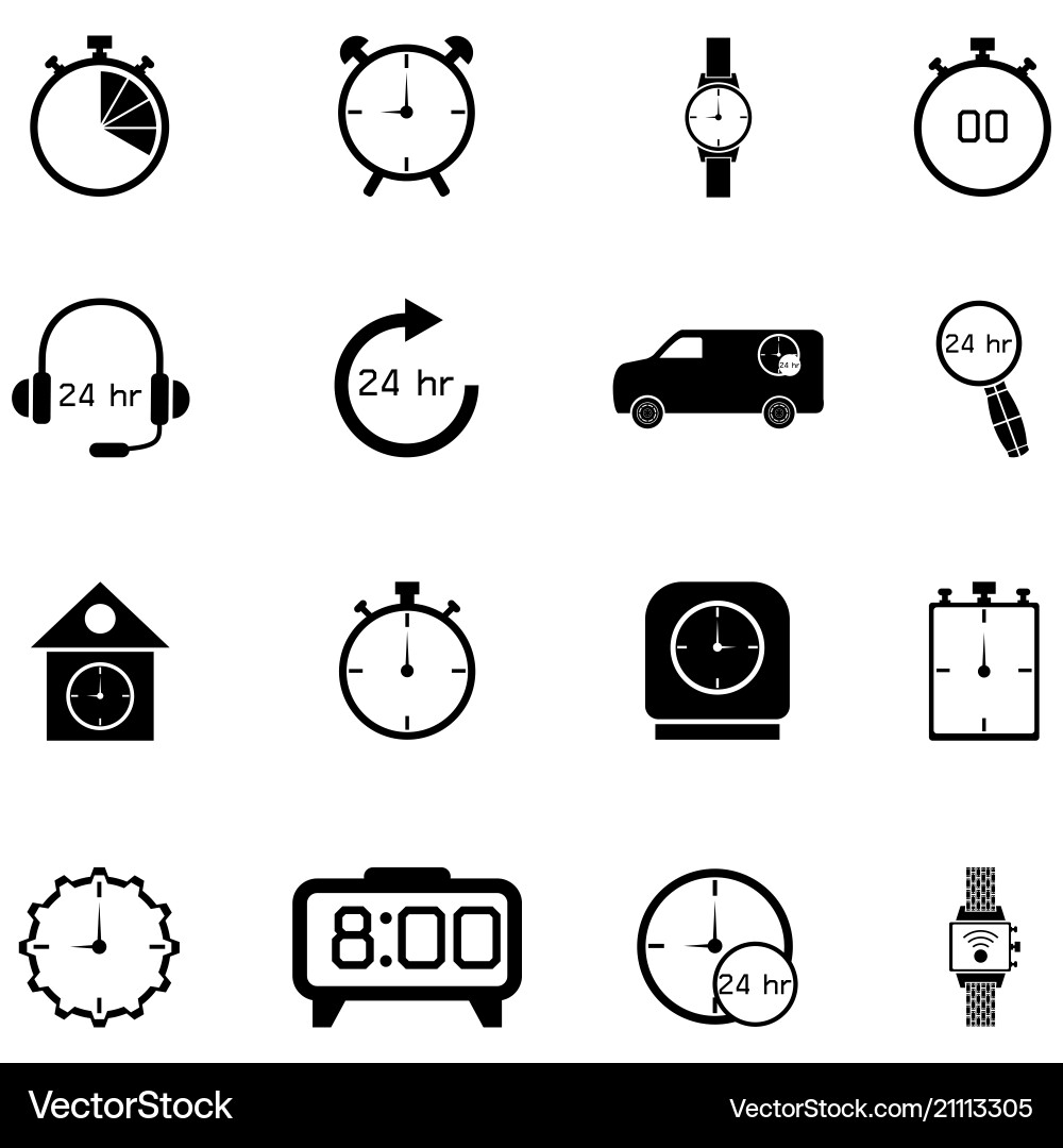 Timer icon set Vector Image
