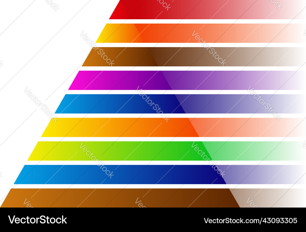 Triangle pyramid chart graph icon series Triangle pyramid chart graph icon series Vector Image