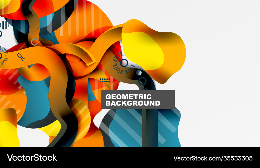 Vibrant abstract background overlapping shapes Vibrant abstract background overlapping shapes vector image