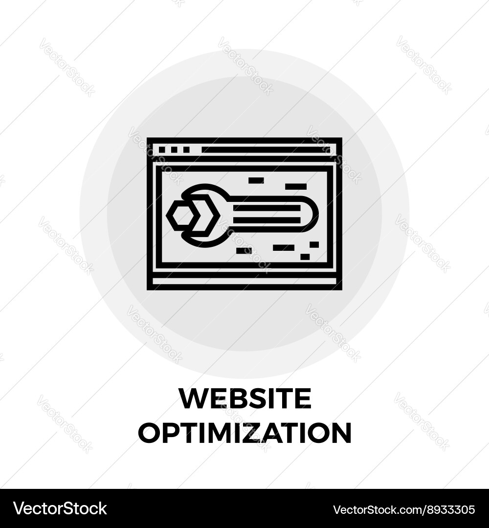 Website optimization line icon vector image