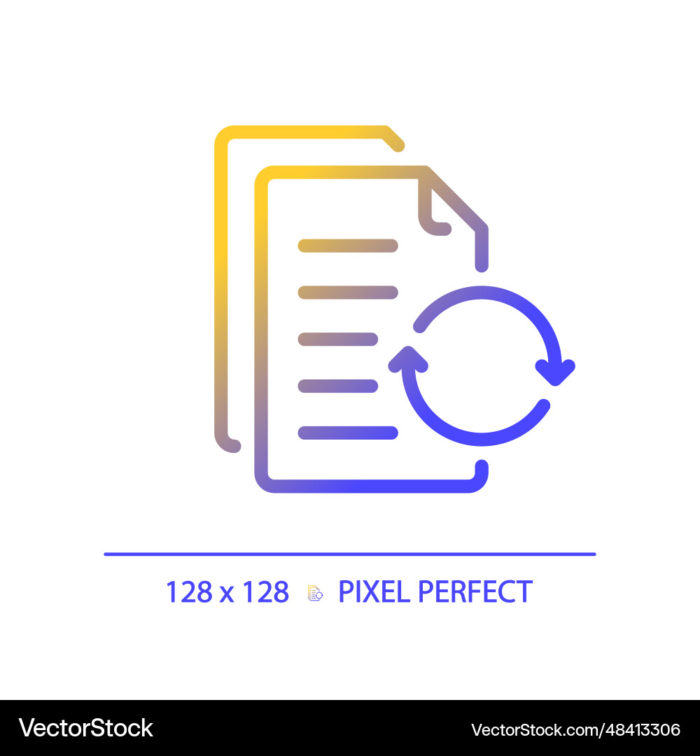2d document thin linear gradient icon 2d document thin linear gradient icon vector image