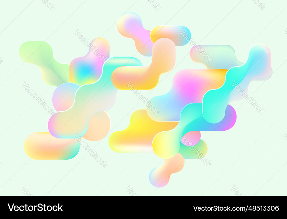 Abstract background of colorful round shapes vector image