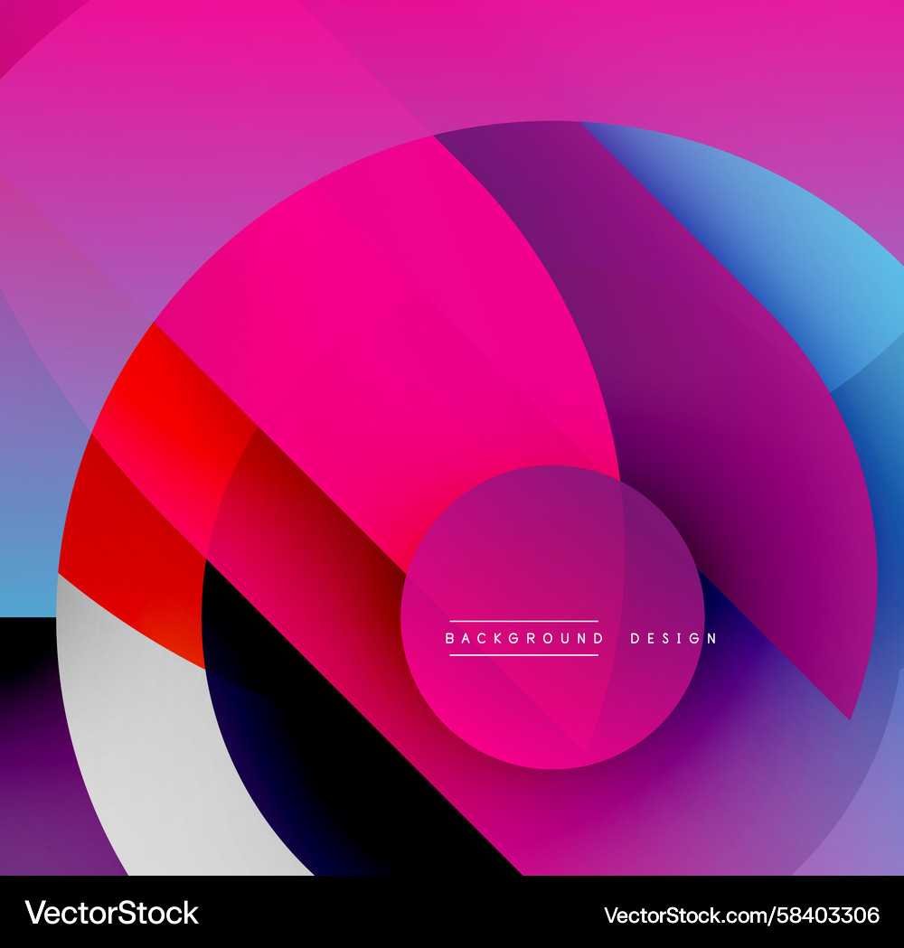 Abstract vibrant layers create dynamic circular Vector Image