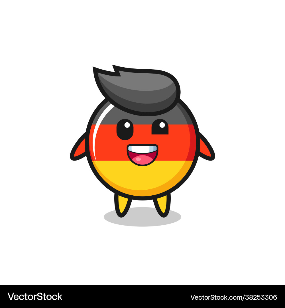 An germany flag badge character with awkward poses An germany flag badge character with awkward poses vector image