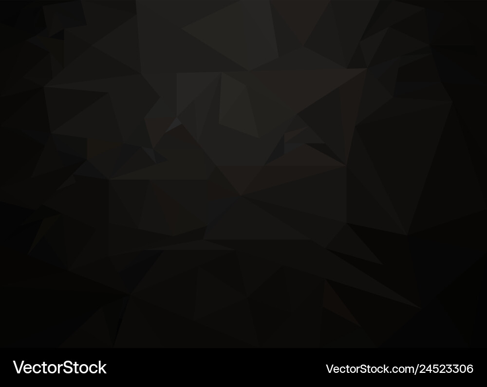 Black abstract background with triangles vector image