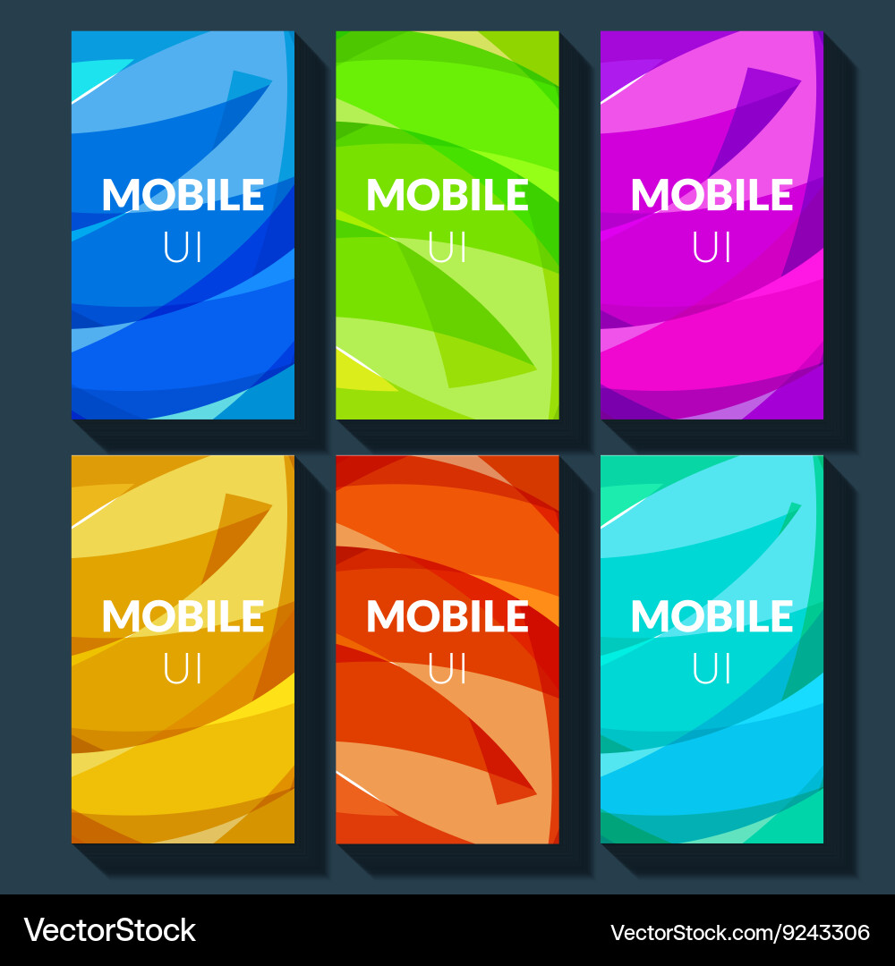 Design template set of web backgrounds brochure vector image