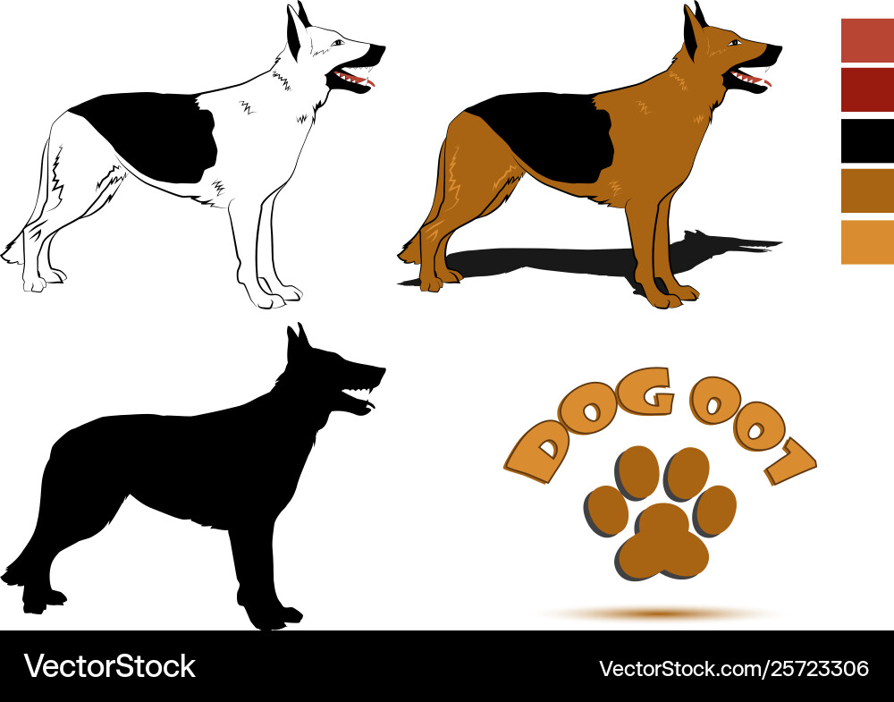 Dog 001 (25723306) – Royalty-Free Vector | VectorStock