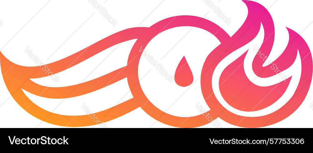 Fiery forward arrow icon with motion design vector image